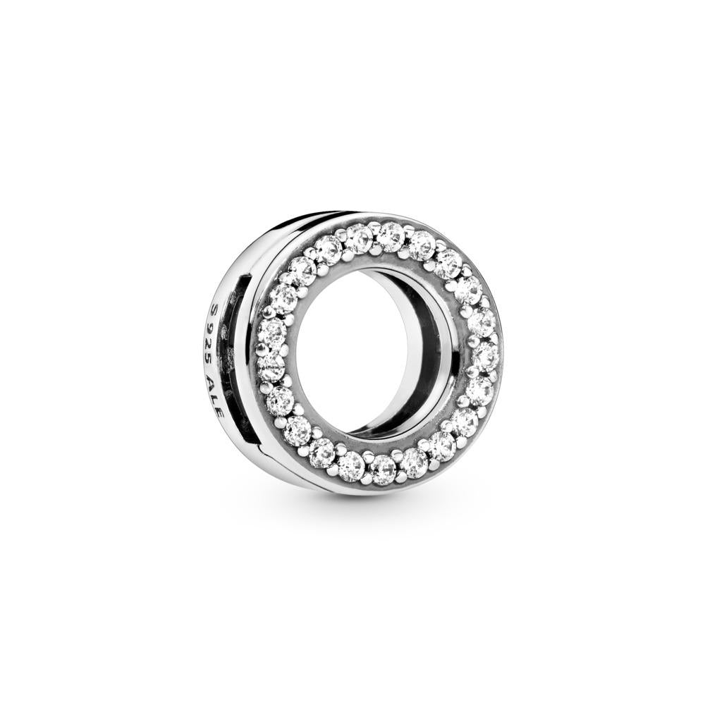 Pandora Circle of Pave Clip Charm