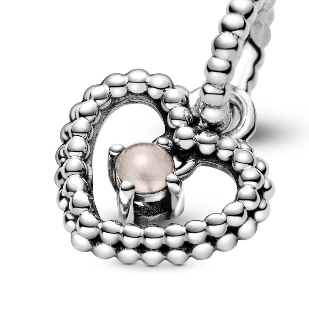 Pandora Heart Sterling Silver Dangle With Light Misty
