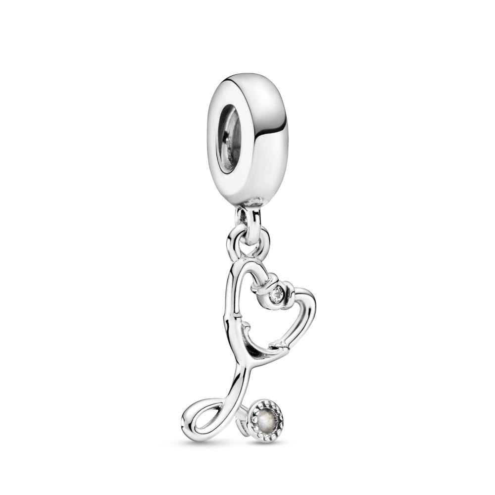 Pandora Stethoscope Heart Dangle Charm