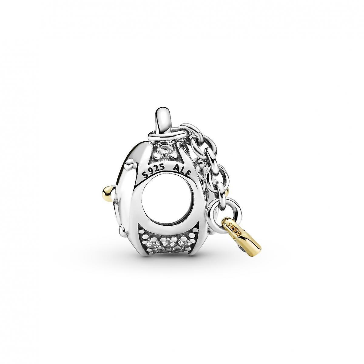 Pandora Two-Tone Heart and Lock Charm