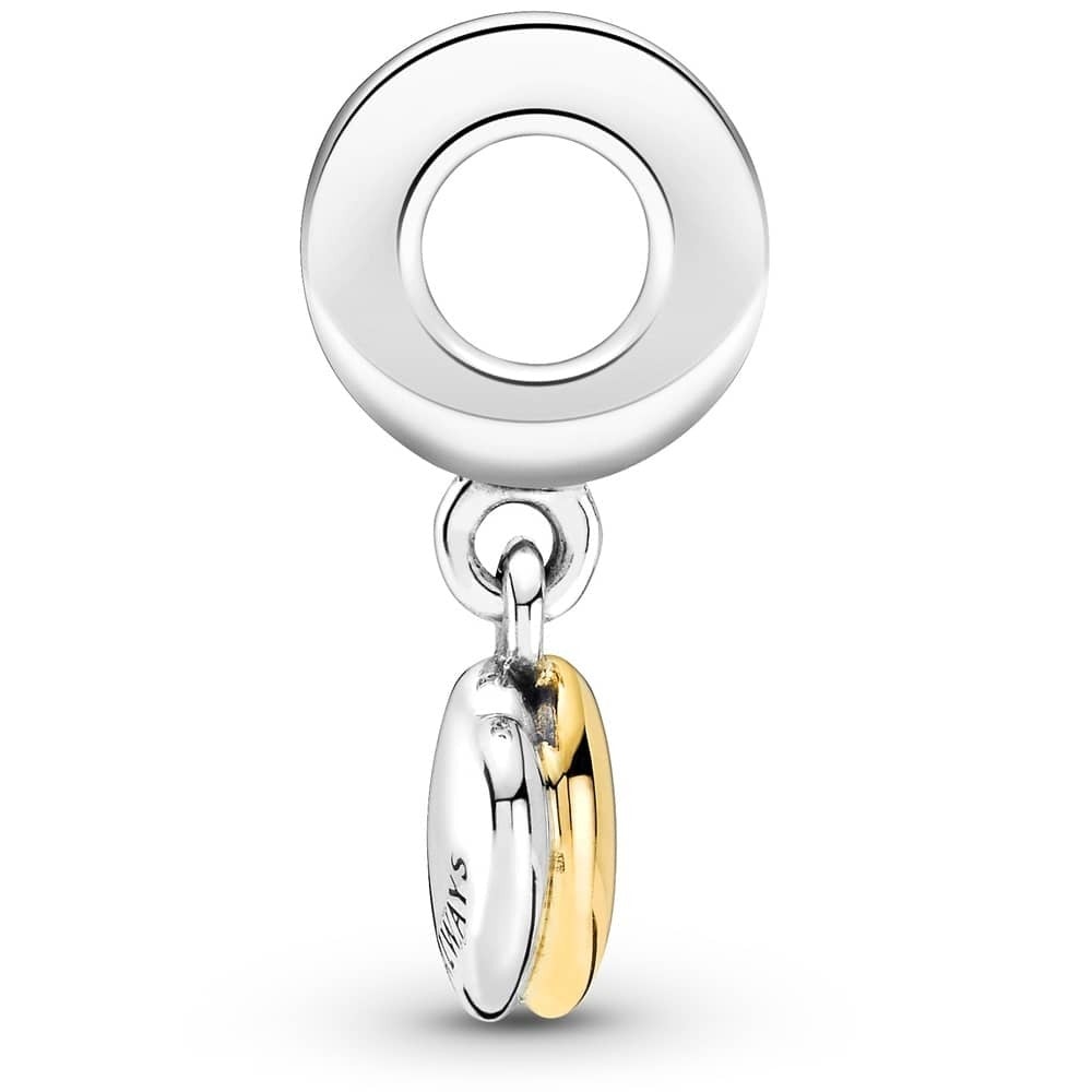 Pandora Two-Tone Double Heart Dangle Charm