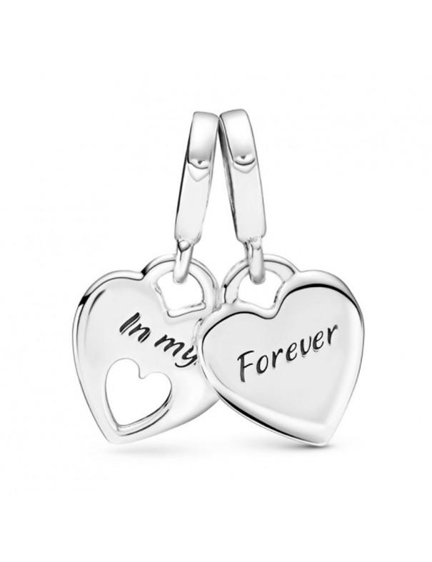 Pandora Double Heart Split Dangle Charm