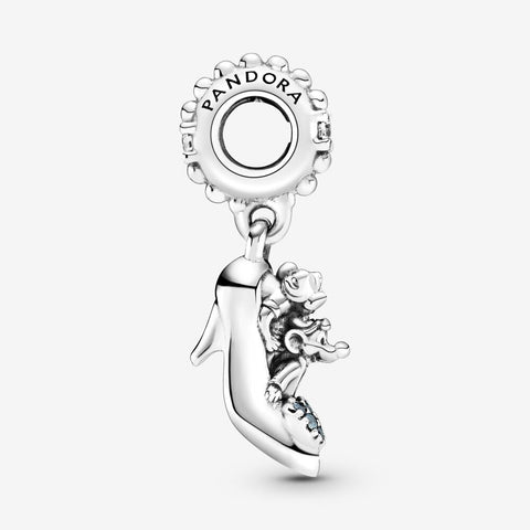 Pandora Disney Cinderella Glass Slipper & Mice Dangle Charm