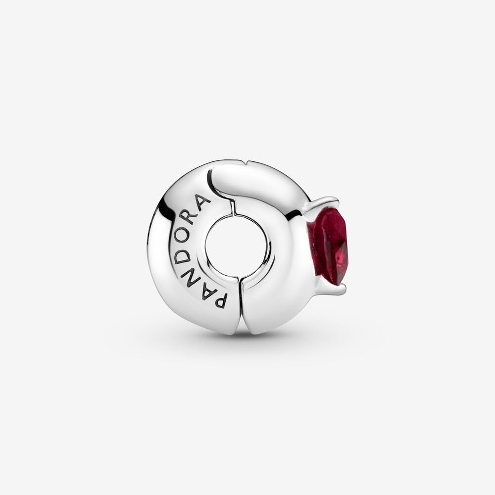 Pandora Lonely Red Heart Clip Charm