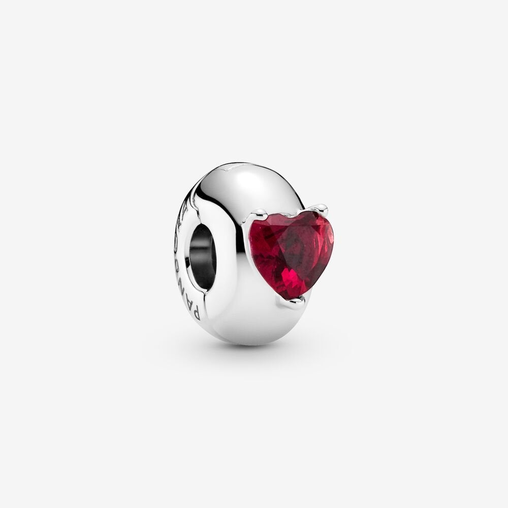 Pandora Lonely Red Heart Clip Charm