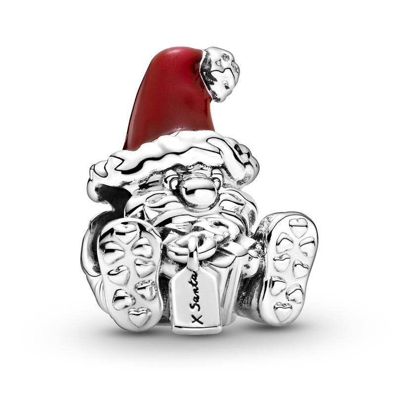 Pandora Seated Santa Claus &amp; Present Charm