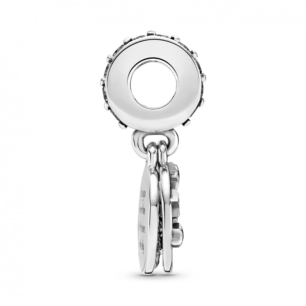 Pandora Blue Night Sky Crescent Moon &amp; Stars Dangle Charm