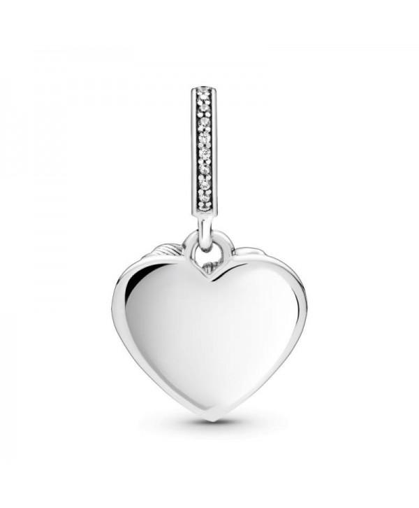 Pandora Bow &amp; Love Heart Dangle Charm