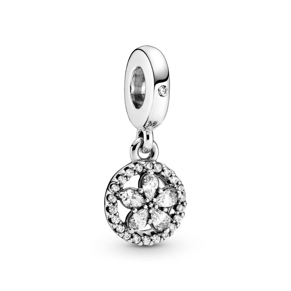 Pandora Snowflake Sterling Silver Dangle With Clear C