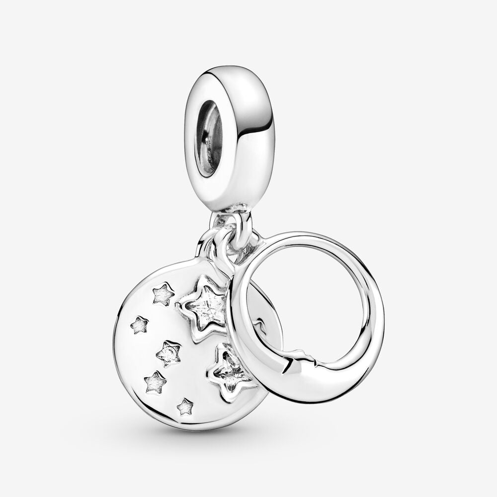 Pandora Sleeping Moon and Stars Dangle Charm