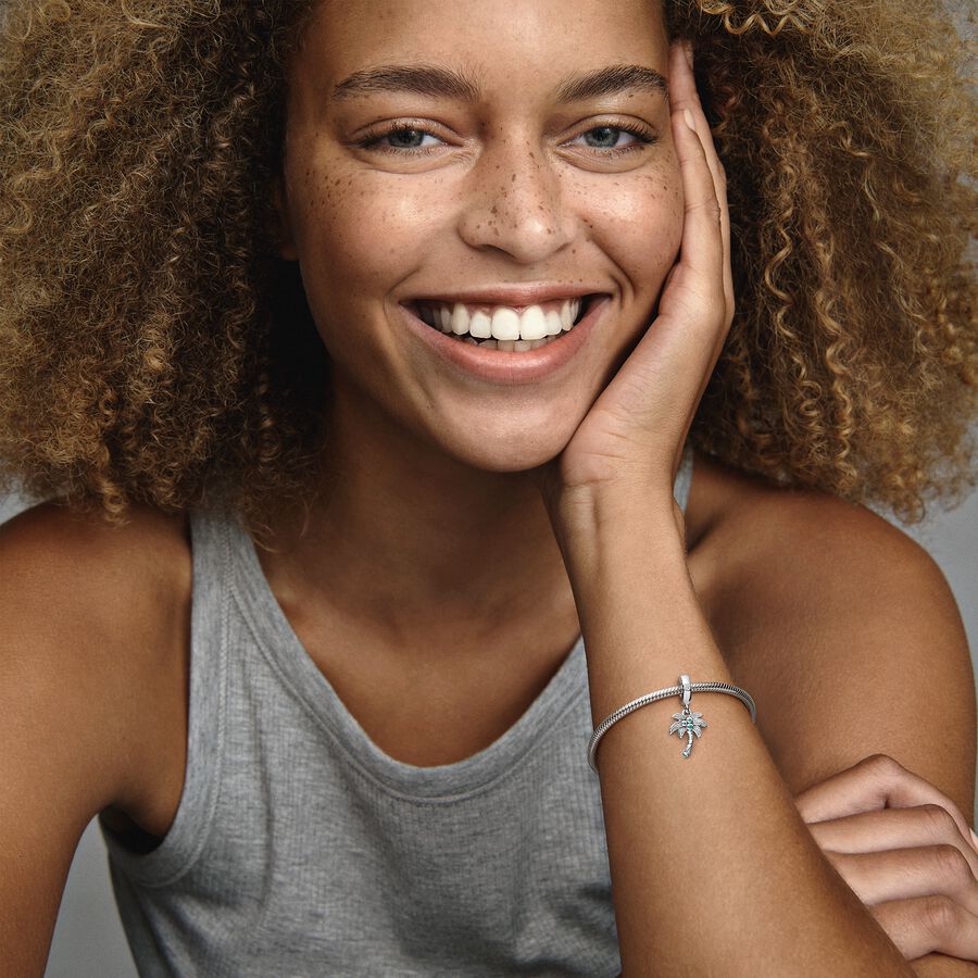 Pandora Palm Tree &amp; Coconuts Dangle Charm