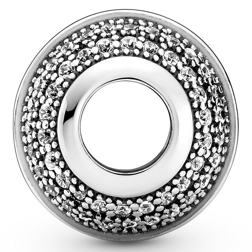 Pandora Pave &amp; Logo Charm