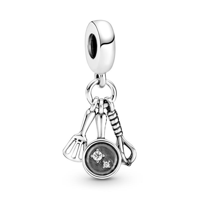 Pandora Spatula, Frying Pan &amp; Whisk Dangle Charm