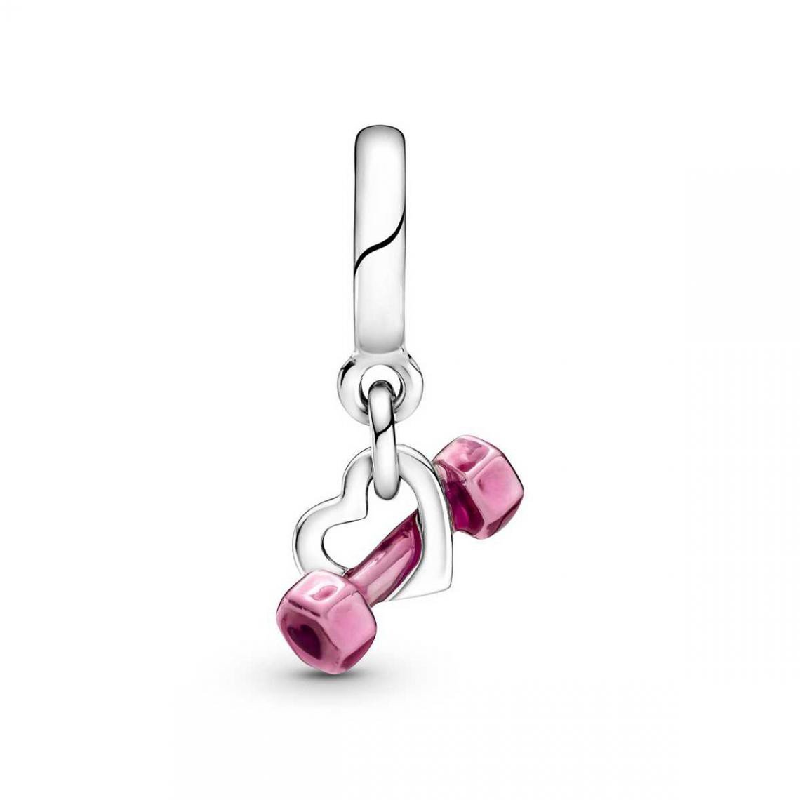 Pandora Dumbbell &amp; Heart Dangle Charm