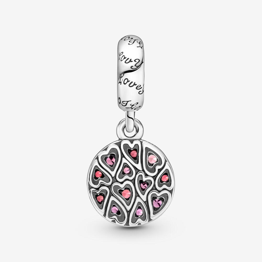 Pandora Sparkling Heart Pattern Dangle Charm