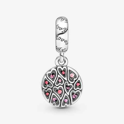 Pandora Sparkling Heart Pattern Dangle Charm