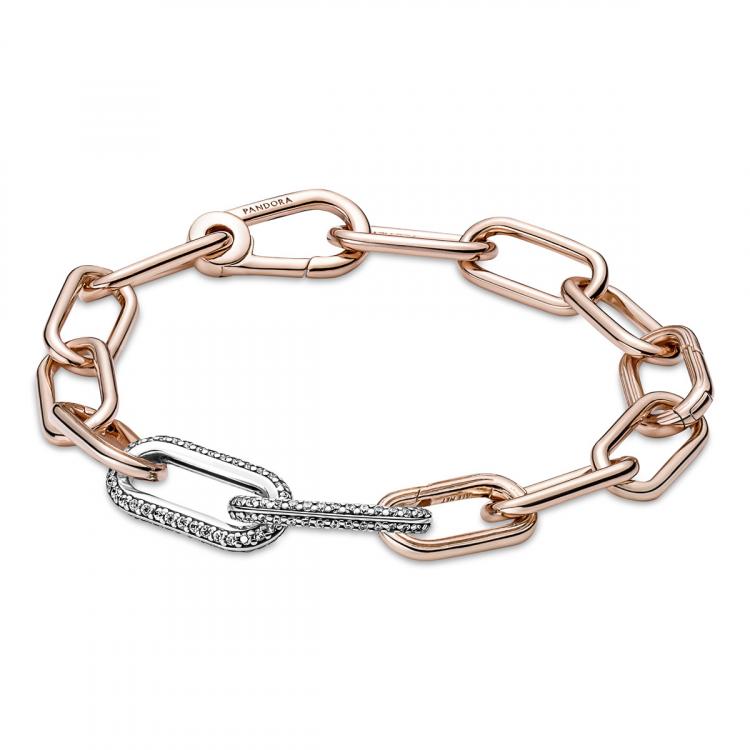 Pandora ME Styling Pave Double Link Sterling Silver