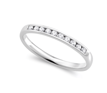 0.33TDW diamond Comfort fit Anniversary & Wedding Band in 14k white Gold
