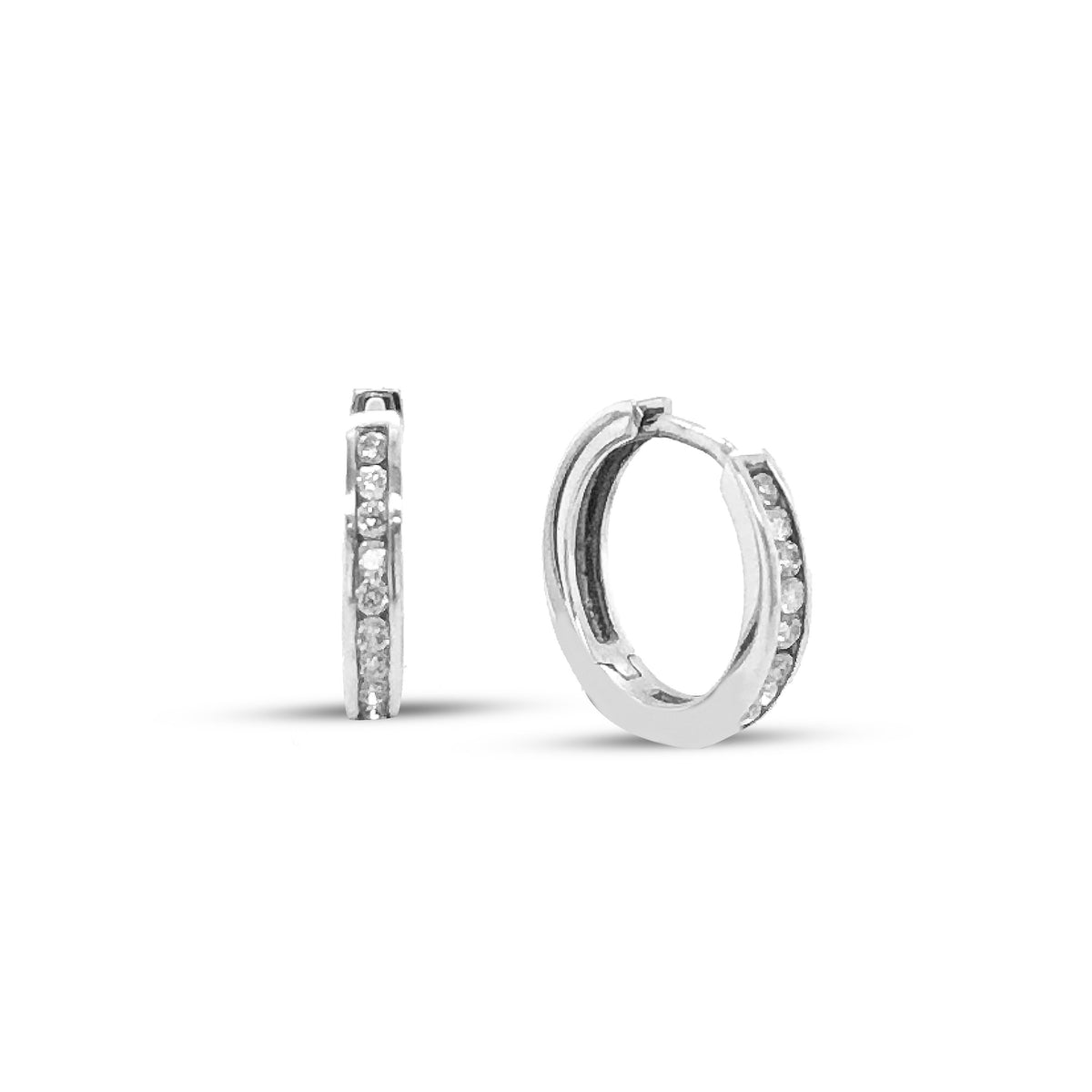 10k Yellow Gold Beaten Gloss Finish Hoop Earring