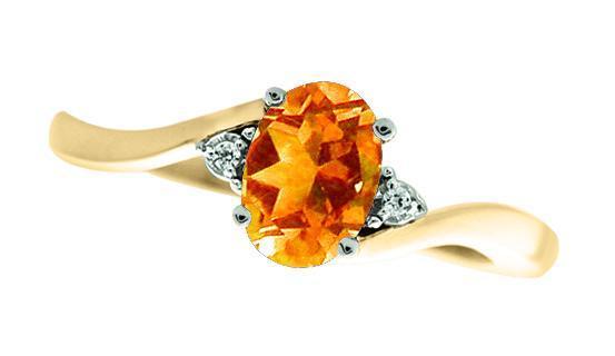 November Birthstone Ring with Diamond Accent set in 10K Yellow gold 87191120