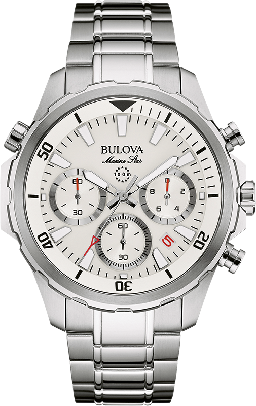 Bulova Marine Star Quartz Mens Watch 96B255
