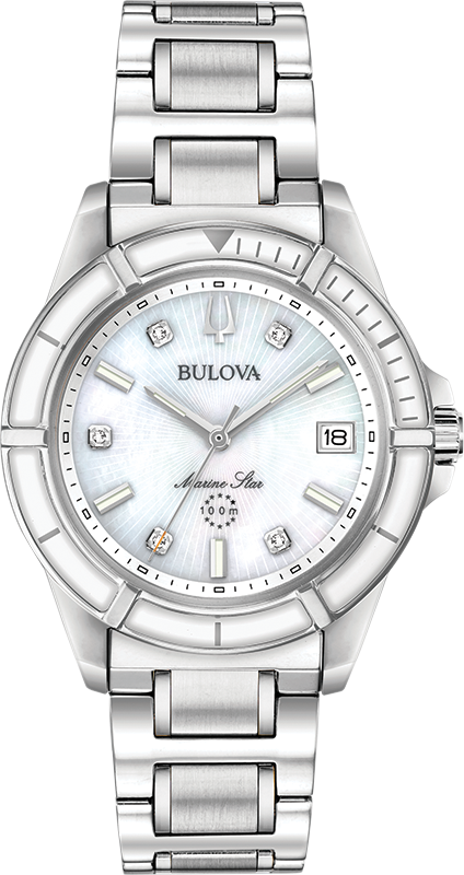 Bulova Marine Star Quartz Womens Watch 96P201