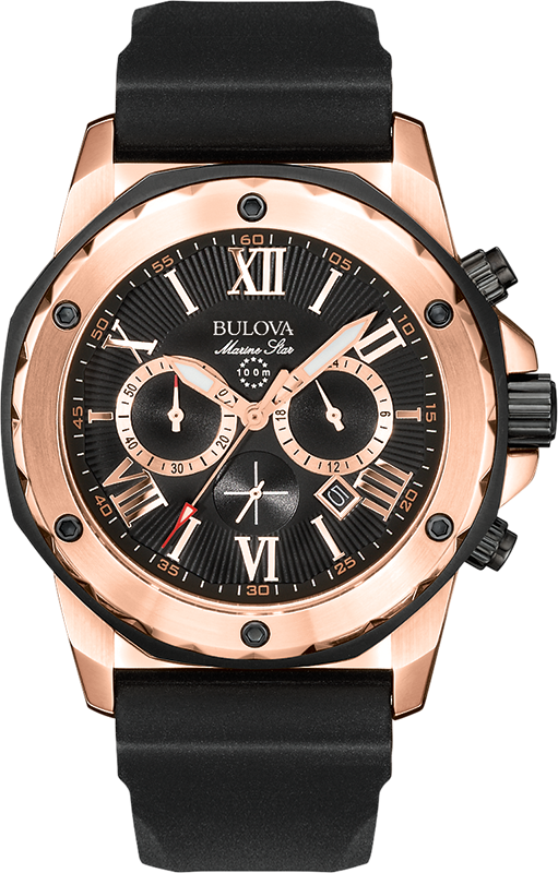 Bulova Marine Star Quartz Mens Watch 98B104
