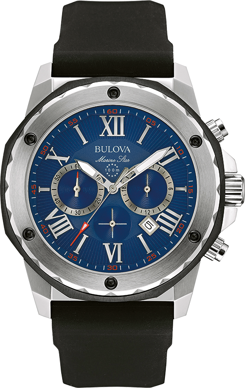 Bulova Marine Star Quartz Mens Watch 98B258