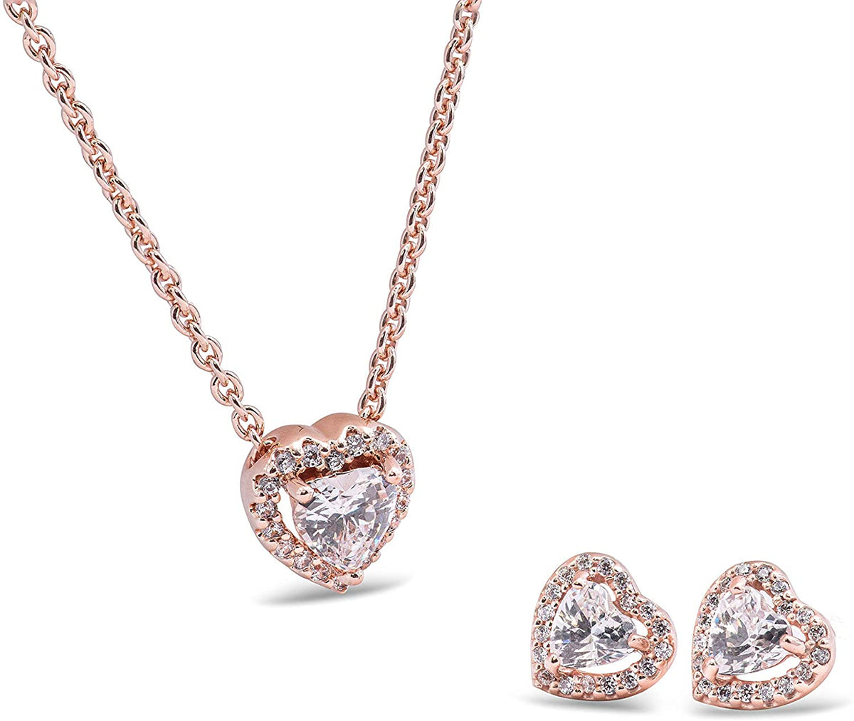 Pandora Rose Sparkling Elevated Heart Jewelry Gift Set