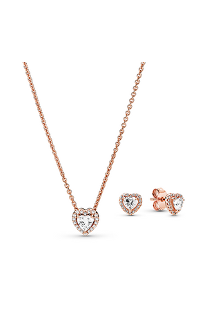 Pandora Rose Sparkling Elevated Heart Jewelry Gift Set