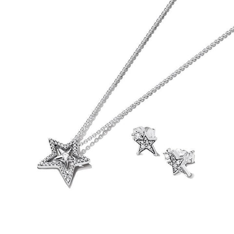 Pandora Sparkling Asymmetric Star Jewelry Gift Set