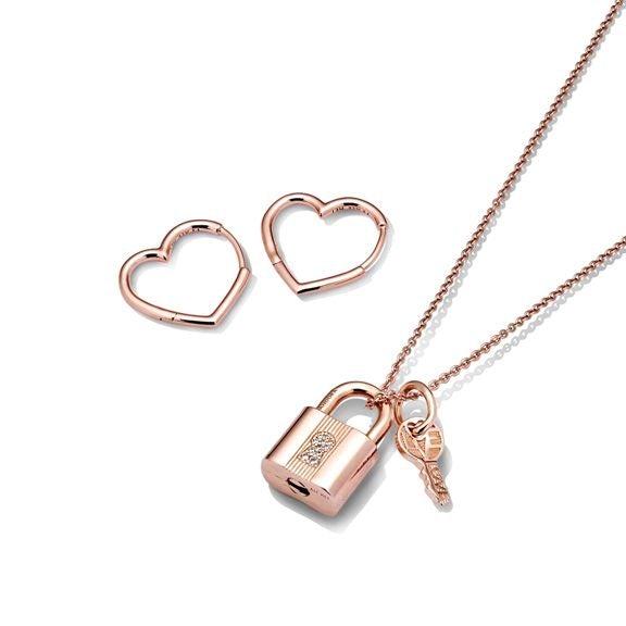 Pandora Padlock and Heart Jewelry Gift Set