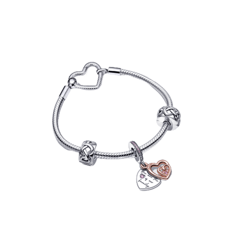 Pandora Entwined Infinite Hearts Bracelet Gift Set