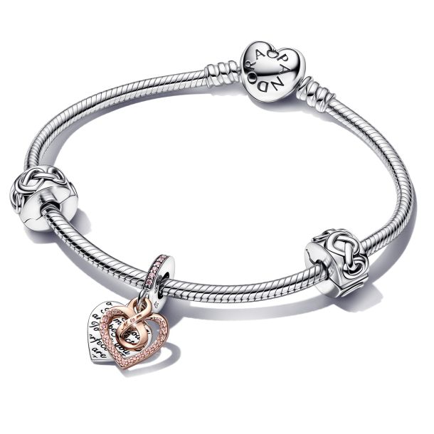 Pandora Two-tone Infinity Heart Bracelet Gift Set B802101-19