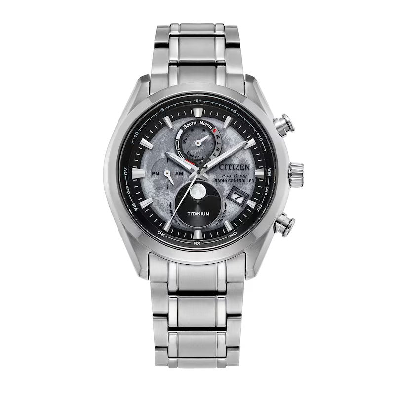 Citizen Tsuki Yomi A-T Moonphase Gray Eco-Drive Men&#39;s Watch BY1010-57H