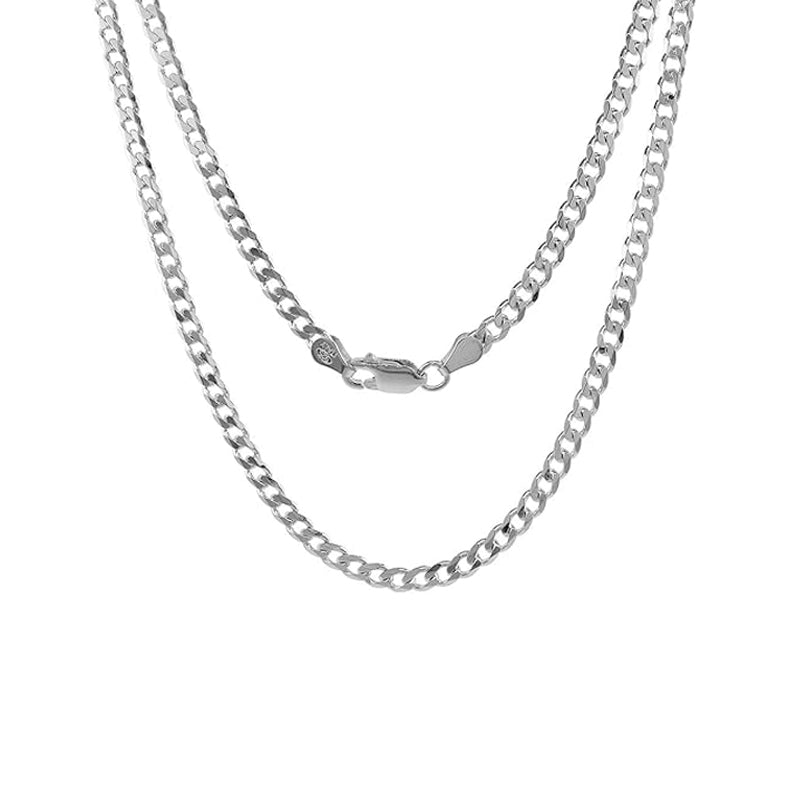 Sterling Silver 22&quot; 3.8mm Curb Link Chain