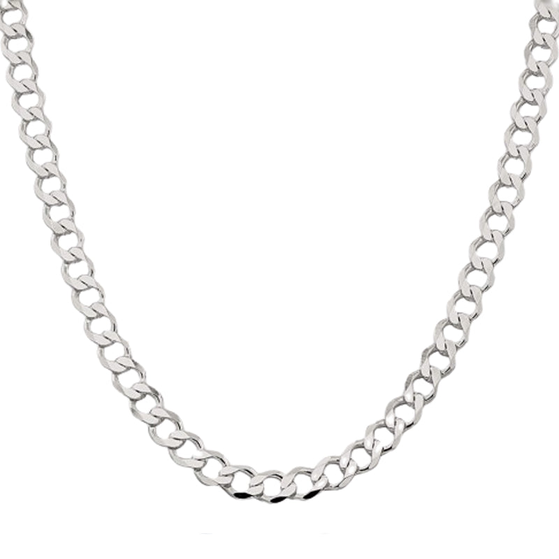 Sterling Silver 22&quot; 7.5mm Italian Men&#39;s Curb Link Chain