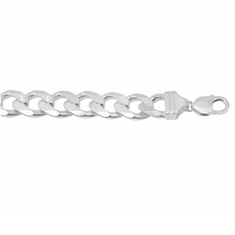 Sterling Silver 22&quot; 9.3mm Italian Men&#39;s Curb Link Chain