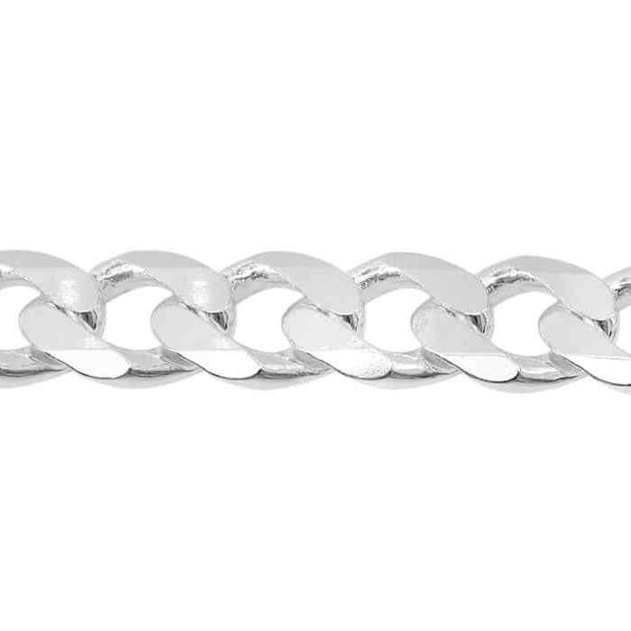 Sterling Silver Italian 24&quot; 10.9mm Men&#39;s Curb Link Chain