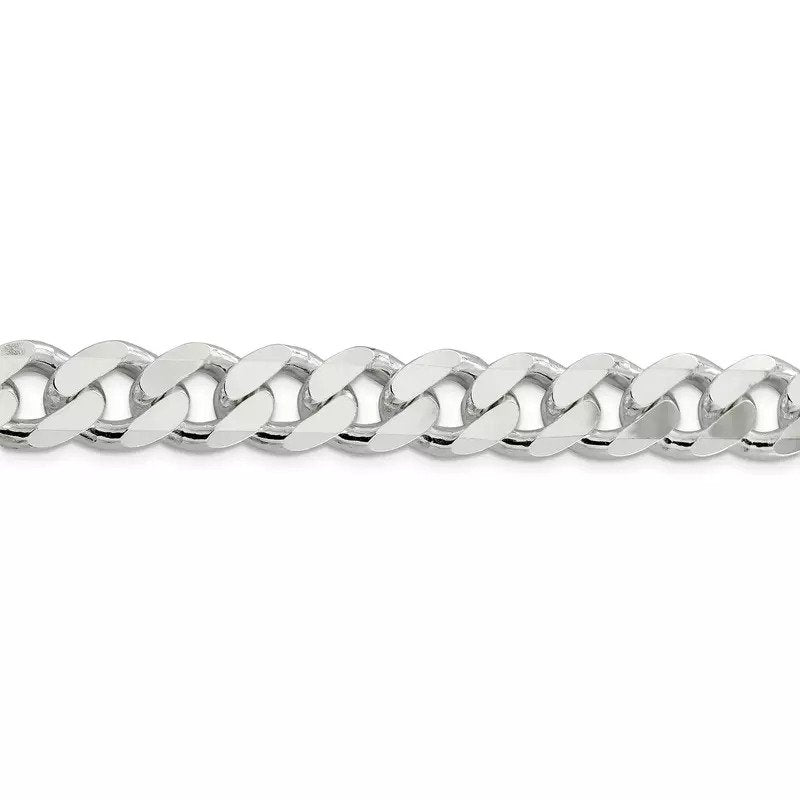 Sterling Silver Italian 22&quot; 12.9mm Men&#39;s Curb Link Chain
