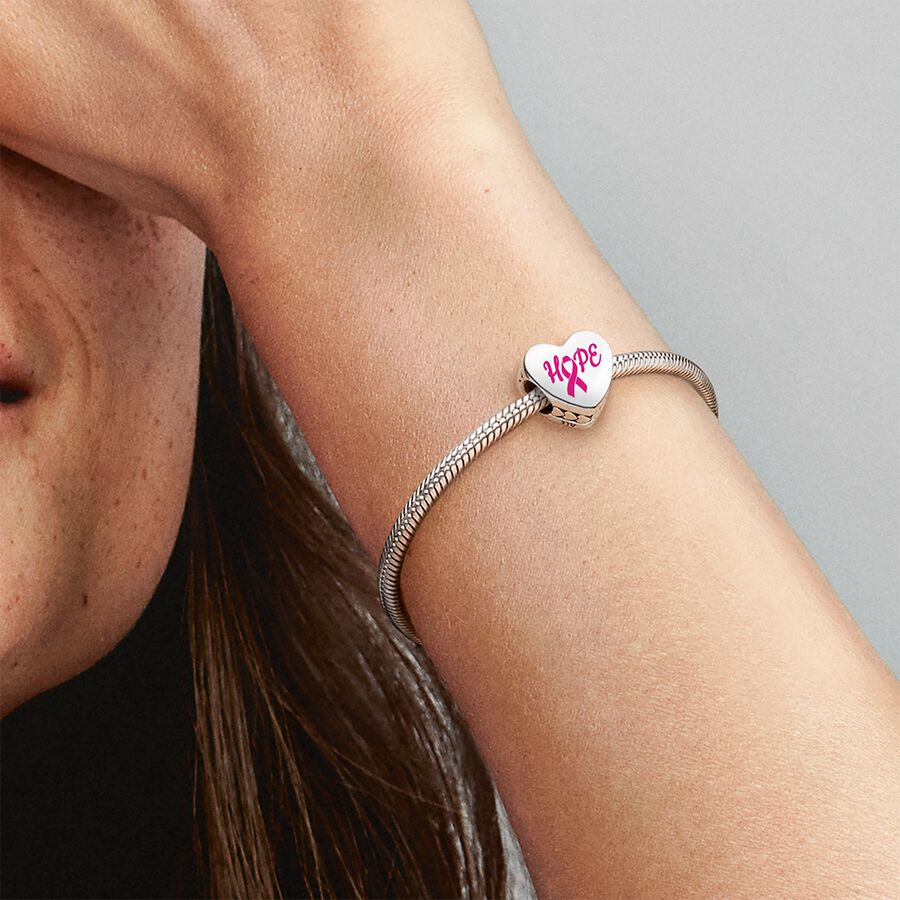Pandora Hope Pink Ribbon Charm