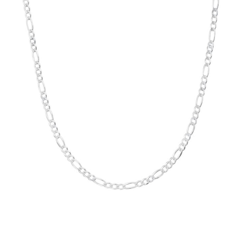 Sterling Silver 22&quot; 3.8mm Italian Figaro Link Chain