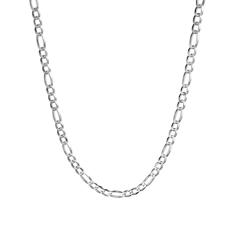 Sterling Silver 22&quot; 4.3mm Italian Figaro Link Chain