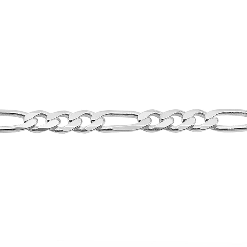 Sterling Silver 22&quot; 9.2mm Italian Men&#39;s Figaro Link Chain