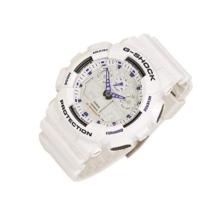 G-Shock X-Large White Resin Sport Men&#39;s Watch GA100A-7A