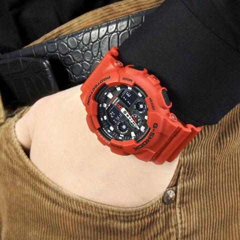 G-Shock X-Large series Red Men's Watch GA100B-4A