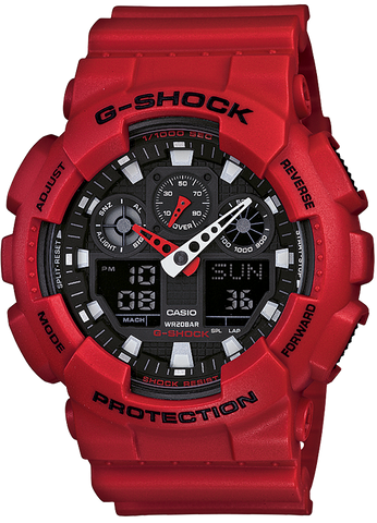 G-Shock X-Large series Red Men's Watch GA100B-4A