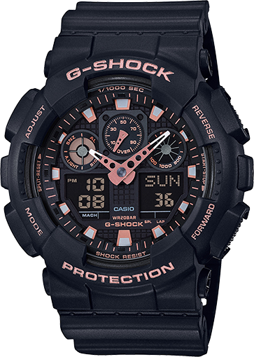 G-Shock Black Rose Gold Analog Digital Men&#39;s Watch GA100GBX-1A4