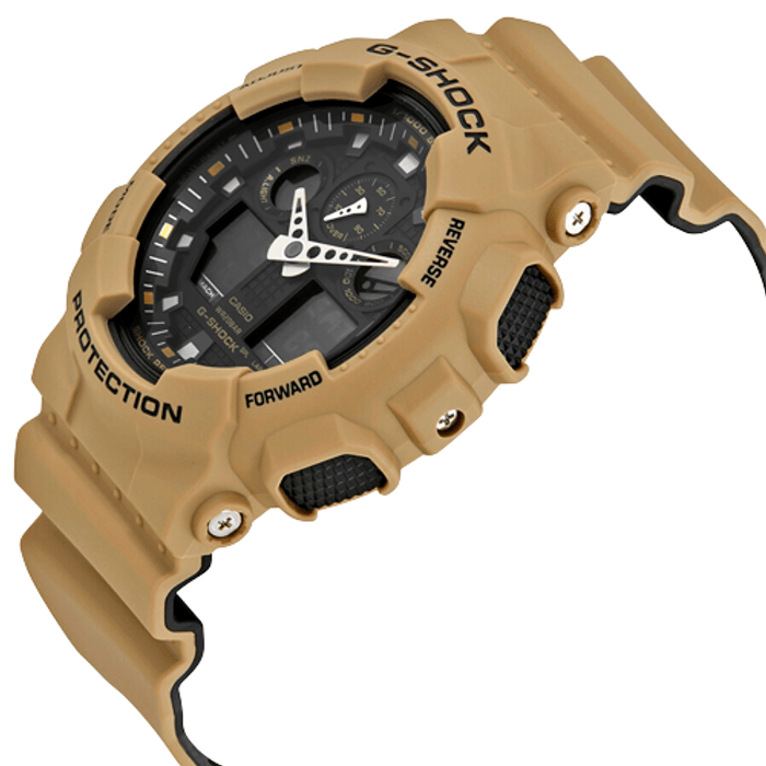 G-Shock Anti-Magnetic Khaki and Black Resin Men&#39;s Watch GA100L-8A