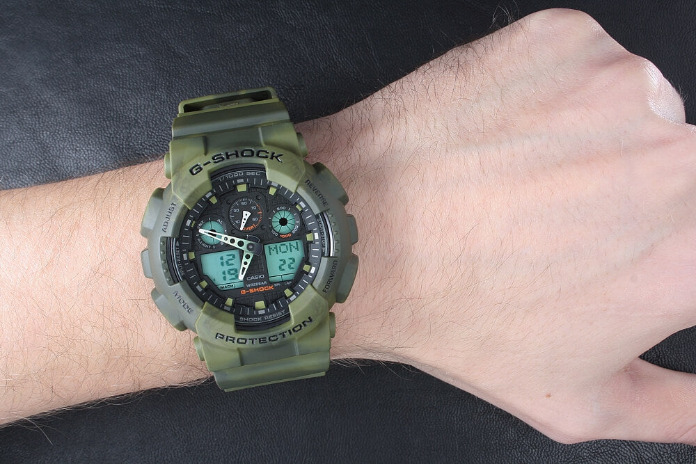 G-Shock Black Dial Resin Men&#39;s Watch GA100MM-3A